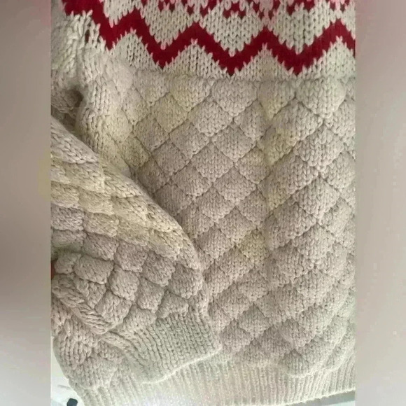 Industry Oversized  Chunky Bulky Sweater Vintage Style New Wool Blend size L - Picture 10 of 14